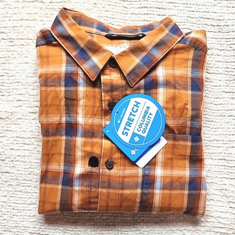 Men's Columbia Long Sleeve Button Down. NWT. L